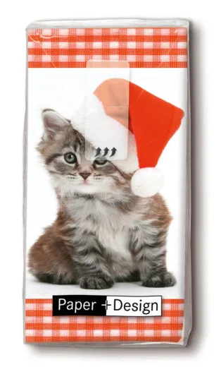 Handkerchiefs - Santa kitty
