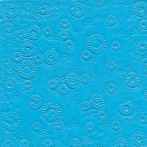 Servietten mit Prägung - Moments Uni aqua