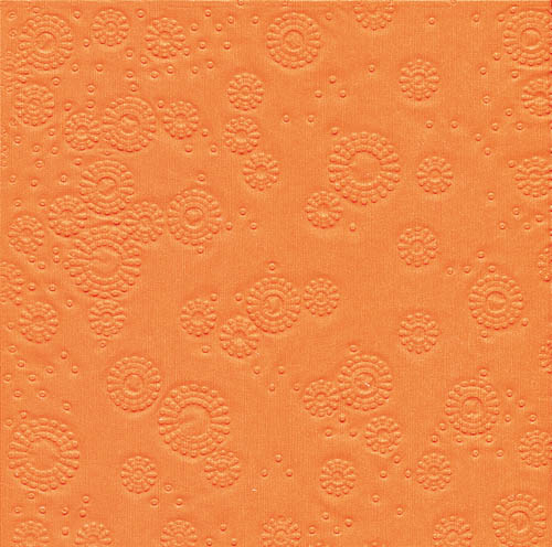 Napkins embossed - Moments Uni orange
