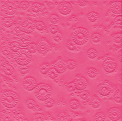 Napkins embossed - Moments Uni pink
