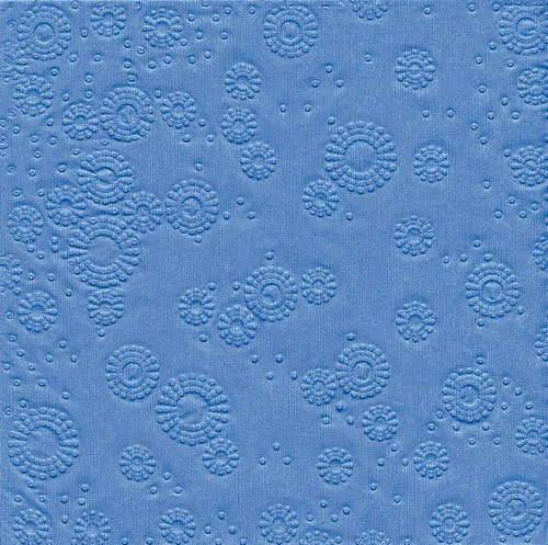 Napkins embossed - Moments Uni light blue