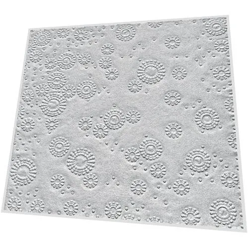 Servietten mit Prägung - Moments Uni silber