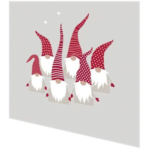 Cocktailservietten - Skandinavische Weihnachtsmänner