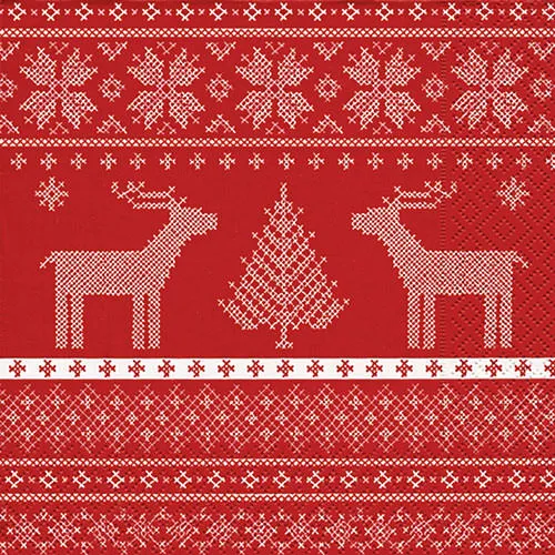 Cocktail napkins - Helene red