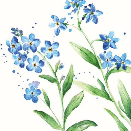 Cocktail napkins - Azure bloom Cocktail napkins - Azure bloom