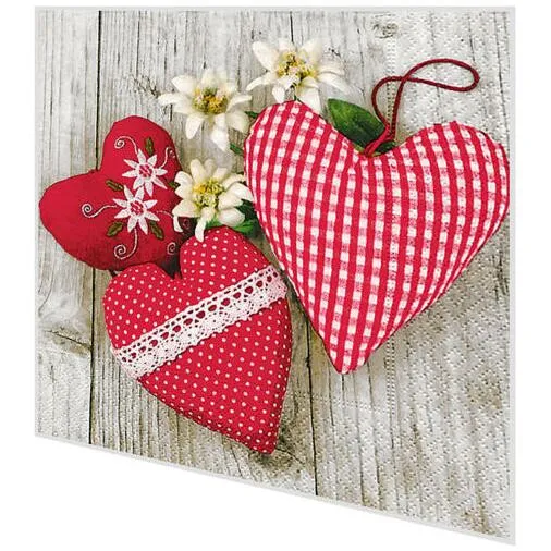 Cocktailservietten - Bayerische Herzen