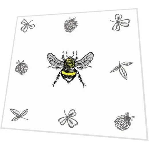 Cocktailservietten - Biene und Blumen