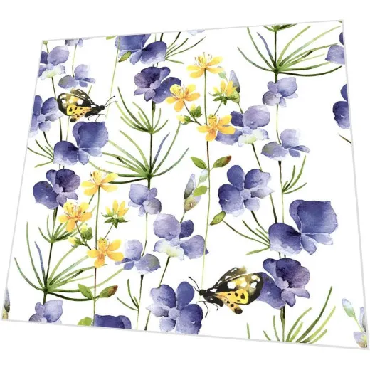 Cocktailservietten - Blaue Blüten