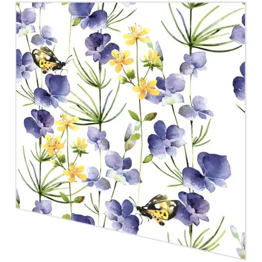 Cocktailservietten - Blaue Blüten