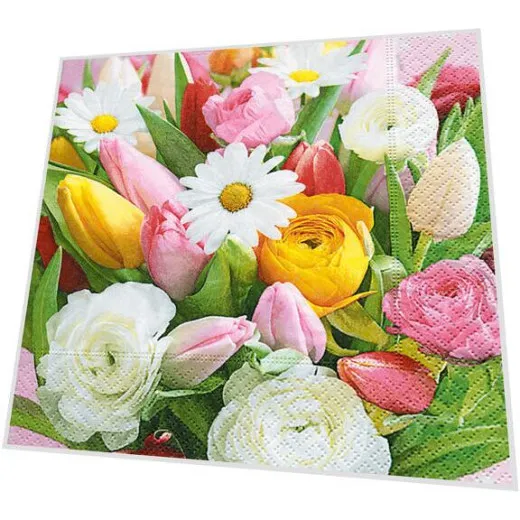 Cocktailservietten - Bunte Blumen