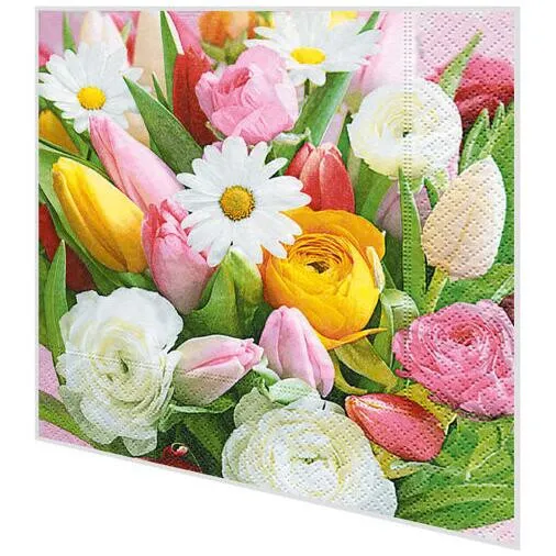 Cocktailservietten - Bunte Blumen