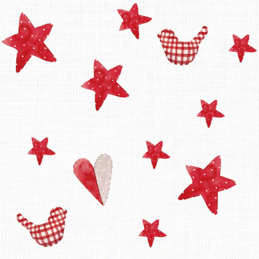 Cocktail napkins - Artisan joy white