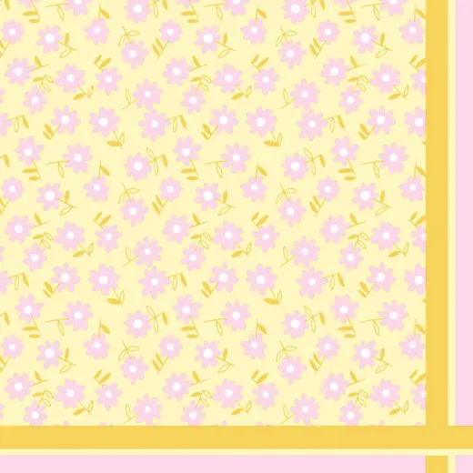 Cocktail napkins - Ditsy yellow
