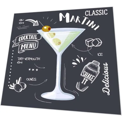 Cocktailservietten - Martini schwarz