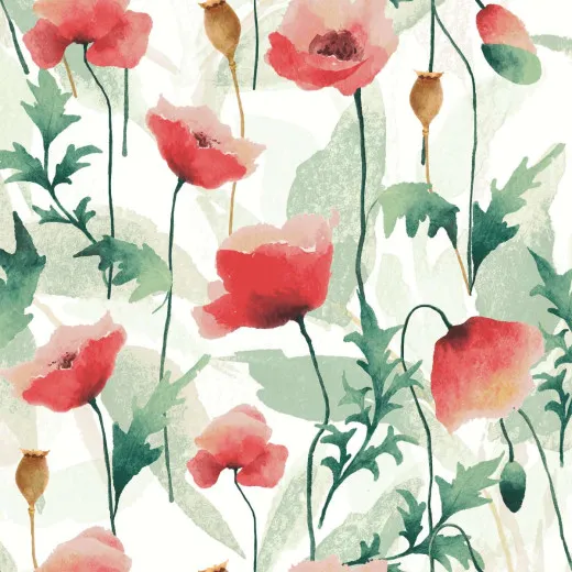 Cocktail napkins - Poppies delight