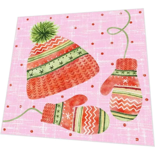 Cocktailservietten - Mütze und Handschuh