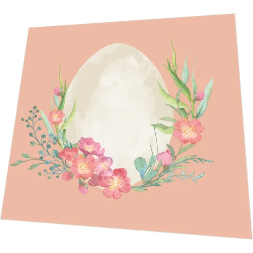 Cocktailservietten - Osterei mit Blumen