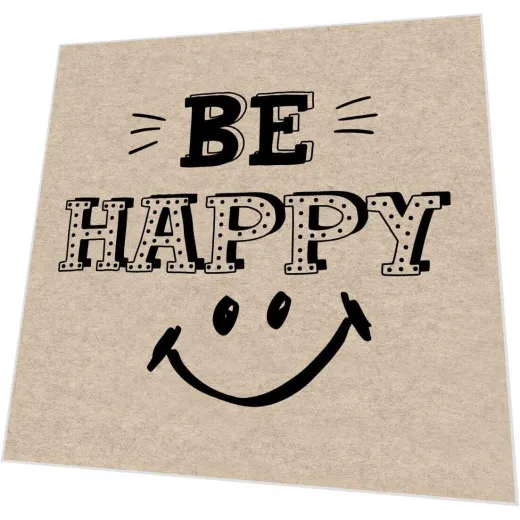 Cocktailservietten - Be happy - 100% Recycling