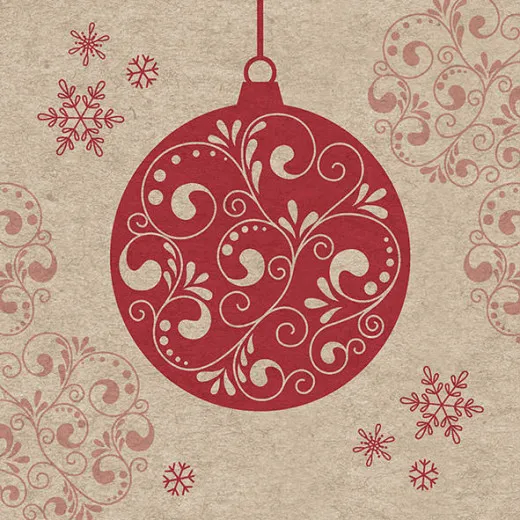 Cocktail napkins - Baubles - 100% of recycling