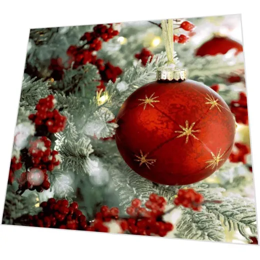 Cocktailservietten - Rote Kugel am Baum