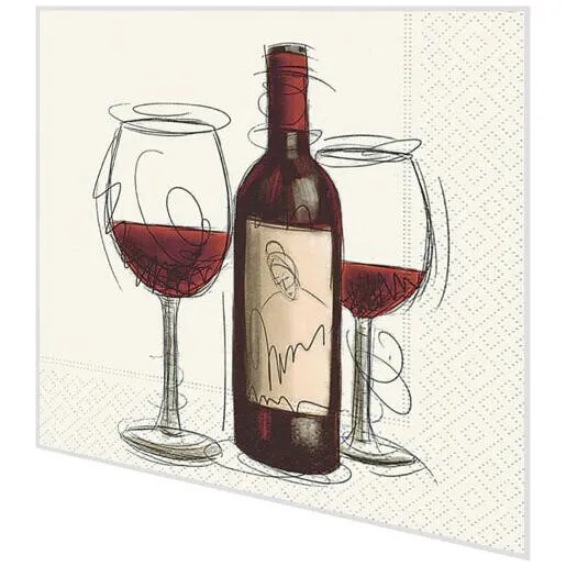 Cocktailservietten - Rotwein