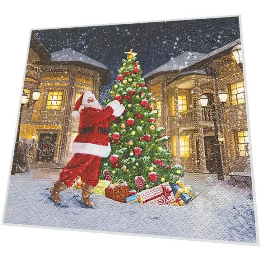 Cocktailservietten - Santa in der Stadt