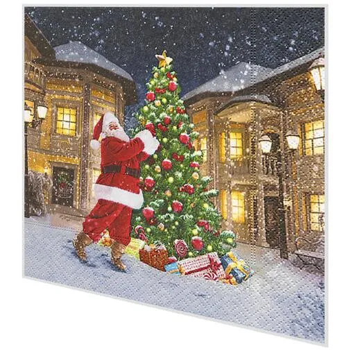 Cocktailservietten - Santa in der Stadt