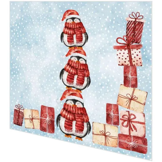 Cocktailservietten - Santas Helfer mit Geschenken