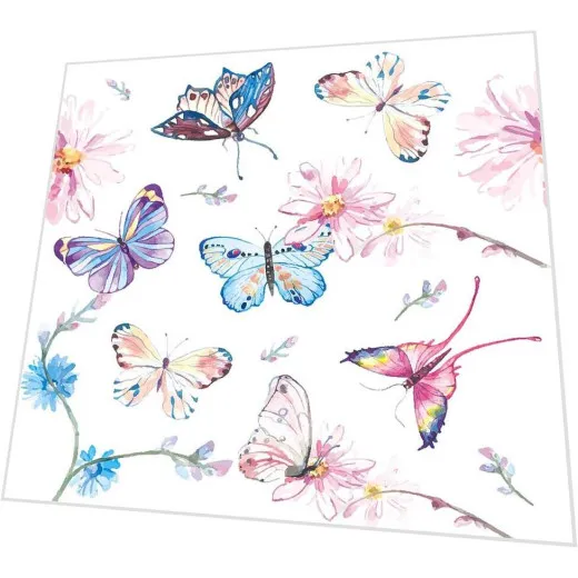Cocktailservietten - Schmetterlinge - BIO