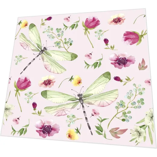 Cocktailservietten - Sommerfeld mit Libellen