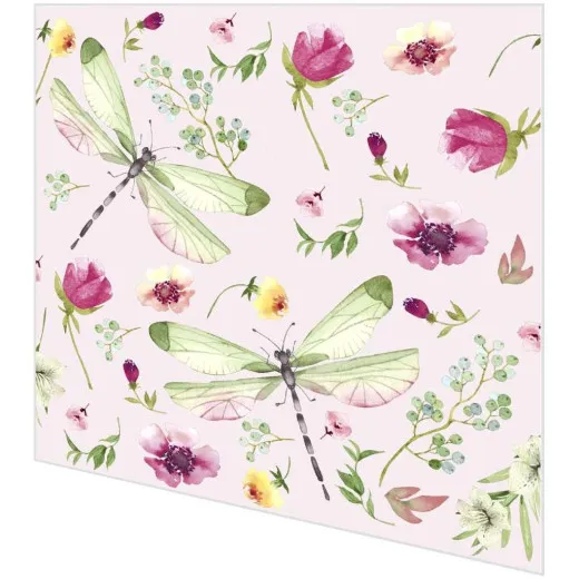 Cocktailservietten - Sommerfeld mit Libellen