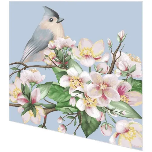 Cocktailservietten - Vogel in Blüten