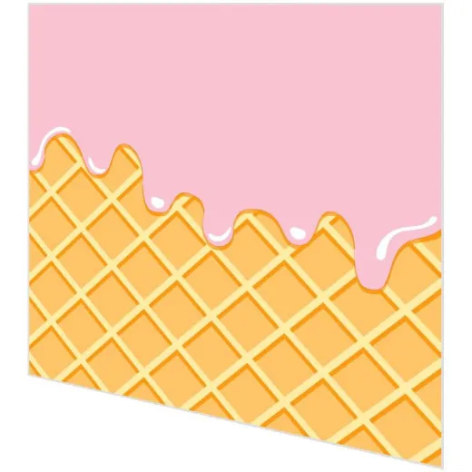 Cocktailservietten - Waffel mit rosa Soße