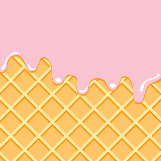 Cocktailservietten - Waffel mit rosa Soße