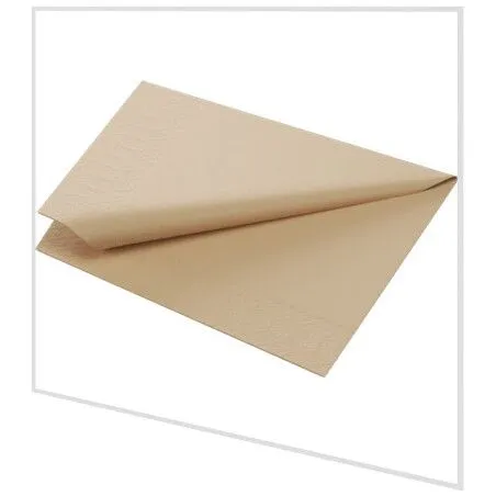 Duni Servietten - Natürliches Braun - Bio - Ohne Farbstoff - 33 x 33 cm