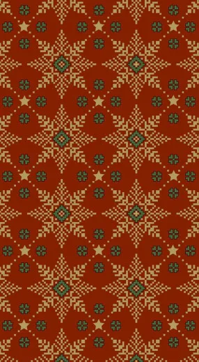 Gästetücher - Schneeflocken gold auf rot Gästetücher - Schneeflocken gold auf rot