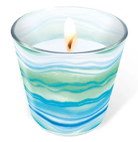 Candle in a glass - Blue waves Candle in a glass - Blue waves