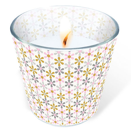 Candle in a glass - Flower net