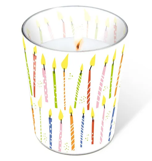 Glaskerze - Geburtstagskerzen