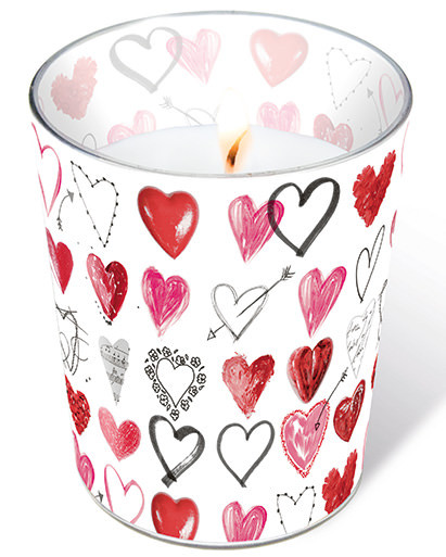 Candle in a glass - Cupids arrow