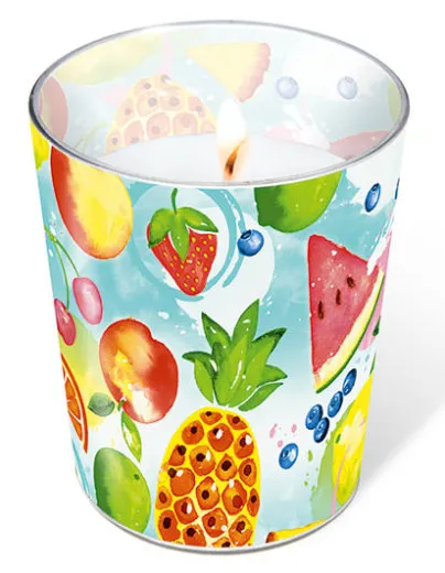 Glaskerze - Tropische Früchte