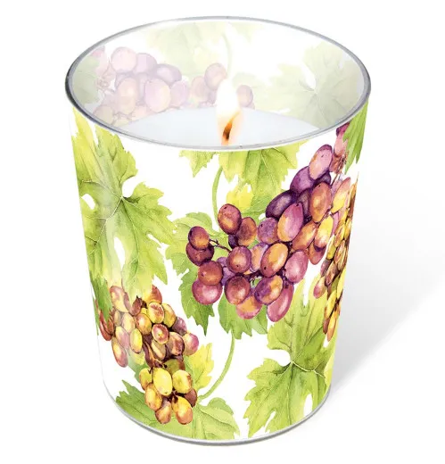 Candle in a glass - Grapes