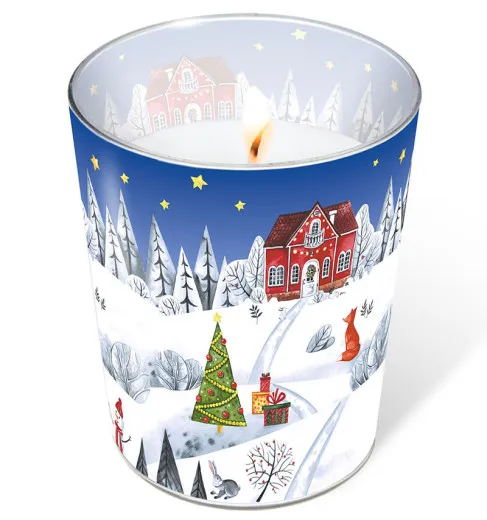 Glaskerze - Winterland
