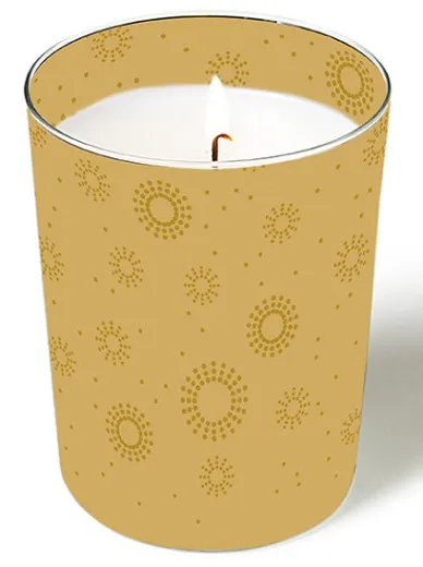 Glaskerze - Moments Uni gold