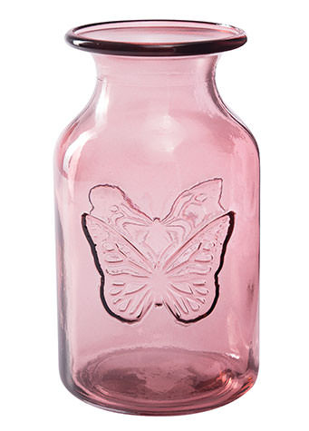 Glass vase - Butterfly rose