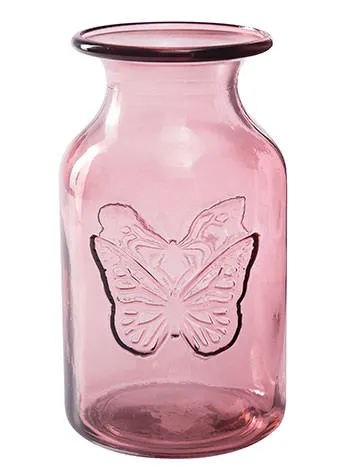 Glass vase - Butterfly rose