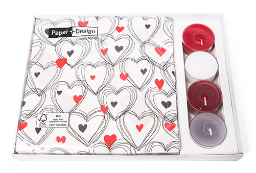 Kombibox - Herzdusche rot