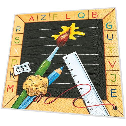 Servietten - ABC Schultafel