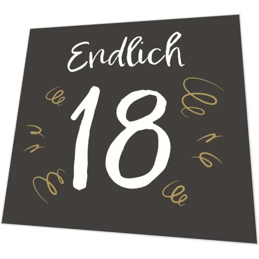 Servietten - 18. Geburtstag
