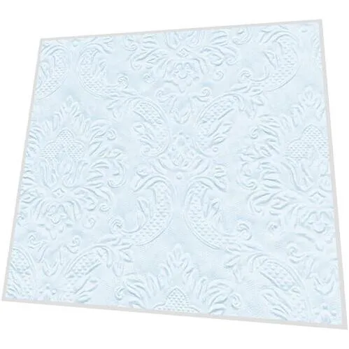 Servietten mit Prägung - Moments Ornament pastellblau